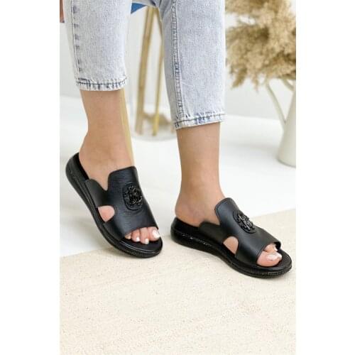 Elexus Women Slippers Sandals Summer 2021 Genuine Leather Female Shoes Designer High Quality Luxury Brand İtaliano 2046 English