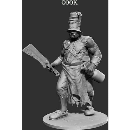 1/24 68mm Butcher man winter (WITH BASE ) Resin Model Miniature gk Unassembly Unpainted