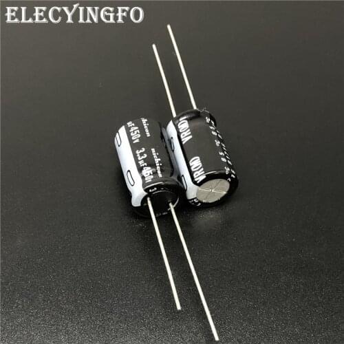 10pcs/100pcs 3.3uF 450V NICHICON VR Series 10x16mm 450V3.3uF Aluminum Electrolytic Capacitor