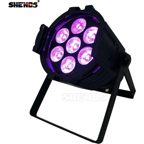 10pcs Mini Aluminum alloy LED Stage Lighting 7x18W RGBWA+UV 6in1 Professional DMX512 For Disco DJ Music Party KTV Nightclub