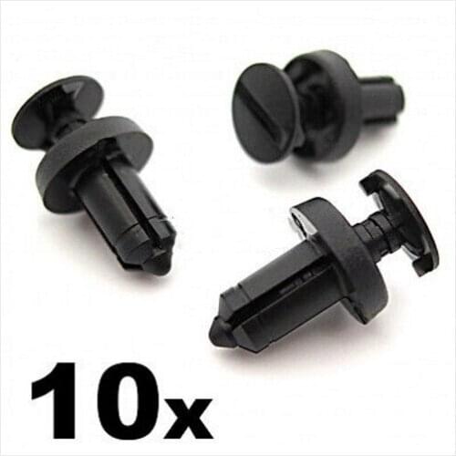 10x For Renault Plastic Trim Clips- Fit into a 6.5mm Hole. Used on many models