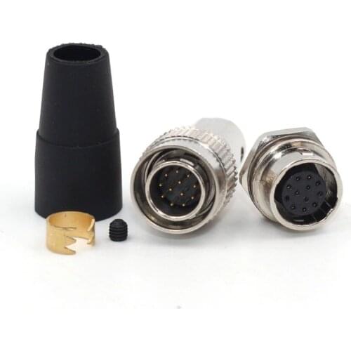 Hirose 12-pin connector, HR10A-10P-12P/HR10A-10R-12S camera cable connector, communication connector