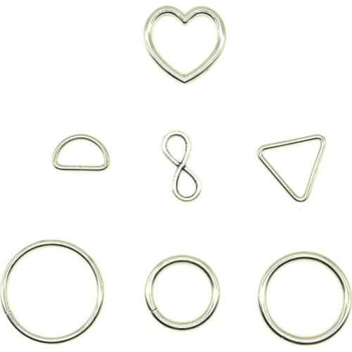 2pcs Metal electroplated clothing, shoes, hats, decorative rings belt buckle K-1