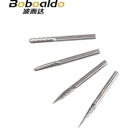 3mm Shank Tungsten Steel Cutter Metal Grinding Carving Rotary File Router Bit Head Grinding Abrasive Burrs Milling Cutter