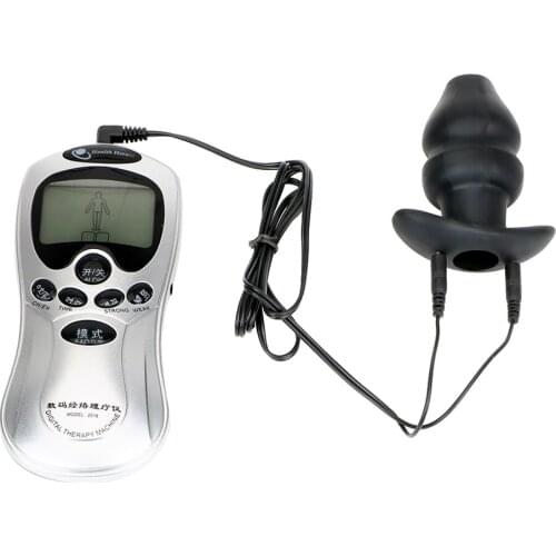 IKOKY Anal Plug Female Masturbation Prostate Massage Sex Toys for Women Electric Shock Stimulator Erotic Sex Products