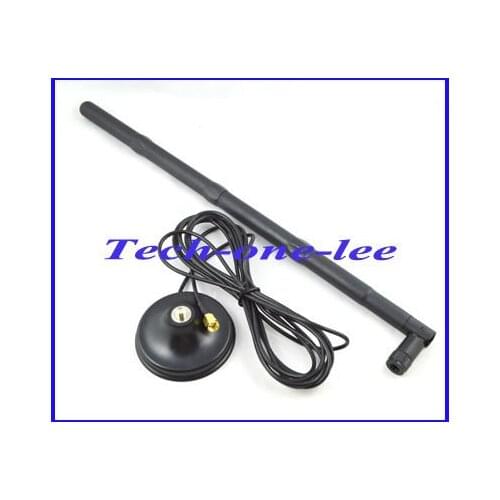 Free shipping 2.4G wifi 15dbi RP-SMA Antenna for Router Network + Magnet Base magnetic stand RP SMA connector