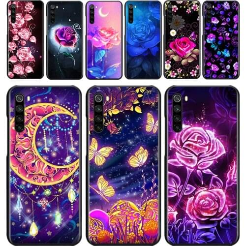Moon Flower Butterfly for OPPO Reno 2 Z 2Z 2F 3 4 Pro 4G 5G ACE 10X ZOOM F7 A5 A9 2020 Silicone Soft Black Phone Case