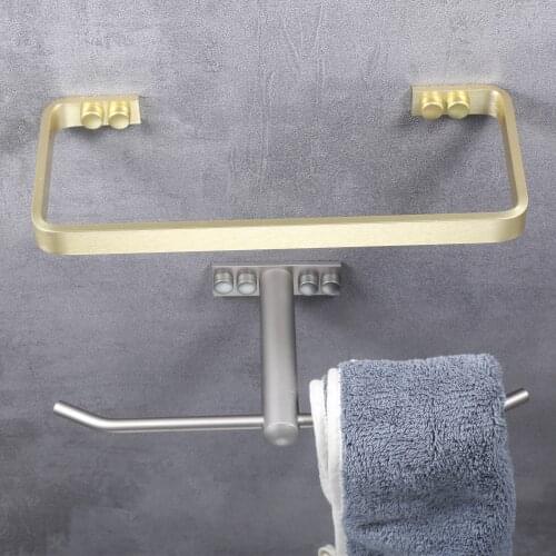DRELD Zinc Alloy Bathroom Towel Holder Rail Bar Shoe Rack Wall Mounted Kitchen Hand Towel Rack Storage Shelf Home Organizer