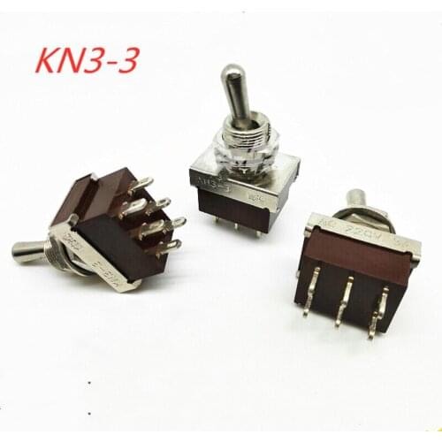 KN3-3 Toggle Switch SPST ON - ON 2 Position 6 Pin AC 220V 3A