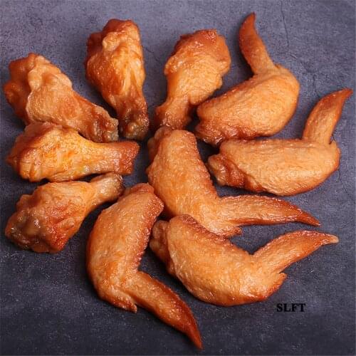 Simulation fake food store shop decoration display props Fried shrimp crab Roast chicken nugget wings Drumsticks model