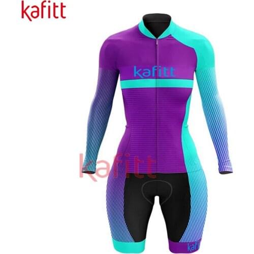 Kafitt Pro iathlon Ccling Sit Jmpsuit Simming, Rnning Ccling Sit Cclismo Ldies Lng Seeve Suit macaquinho ciclismo feminino