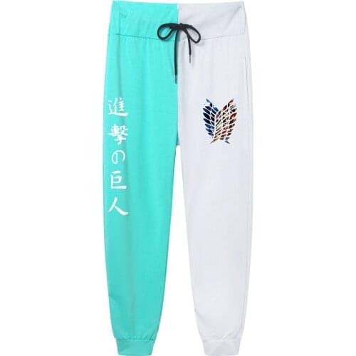 2021 Japan anime Attack on Titan print PatchworkPants Harajuku Mens Pants Joggers Male Trousers Casual Sweatpants sweatpants