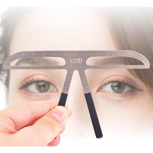 EyeBrow Tattoo Permanent Makeup Rule Microblading Eyebrow Tattoo Stencil Rule Reusable Template Definition Grooming Measure Tool
