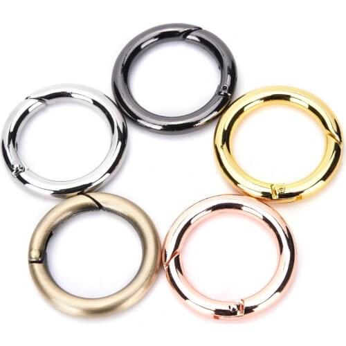 Metal Spring Gate O Ring Openable Keyring Leather Bag Belt Strap Buckle Dog Chain Snap Clasp Clip Trigger Luggage Leathercraft