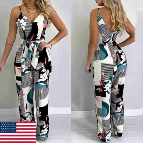 Fashion Women Jumpsuit Romper Overalls Casual Long Trousers Harem Pants Basic Denim Pants Wide Leg Rompers Female