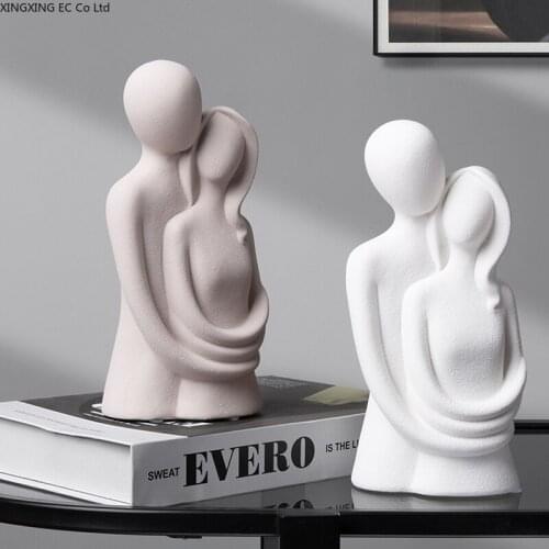 Nordic Minimalist Ceramic Abstract Figure Ornaments Creative Living Room Bookcase Wine Cabinet Decorations To Send Friends Gifts