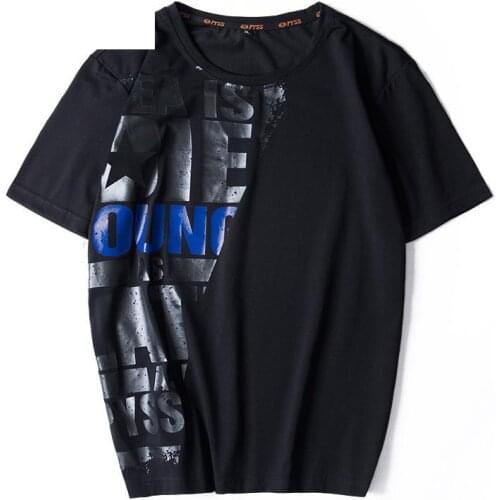 2020 New Arrival Summer Short Sleeved Men Super Large Loose Trendy Printed O-neck Casual Knitted T Shirt Plus Size L-7XL 8XL 9XL