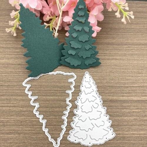 Christmas Trees Metal Cutting Dies Stencil Scrapbooking DIY Album Stamp Paper Card Embossing Decor Craft New for 2020
