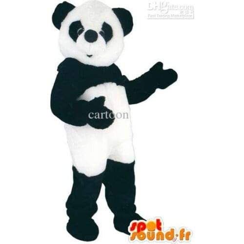 New black white classic panda mascot costume Halloween cosplay Adult Advertising foam costumes free shipping