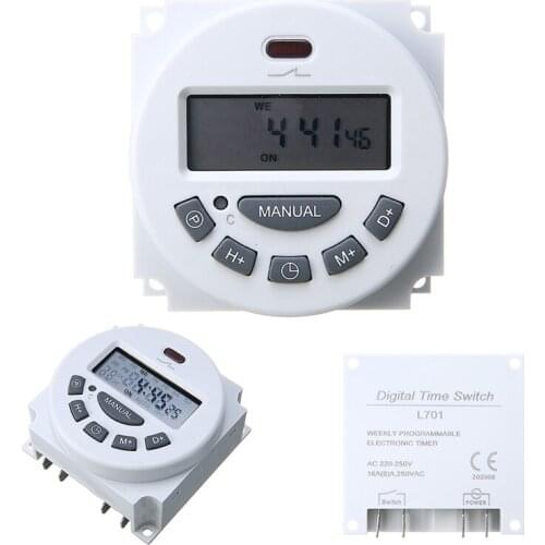 AC12V/24V/220V LCD Power Digital Programmable Relay Time Timer Switch Digital Electronics General Purpose Time Switch