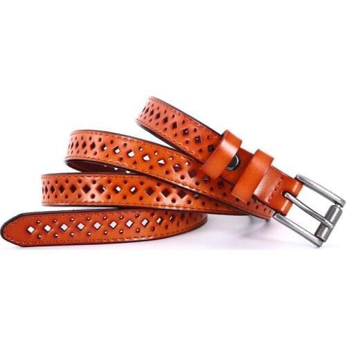 Factory direct sell ladies Leather Belt hollow flower decorative waist Women Belts