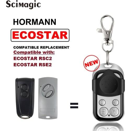 Compatible HORMANN Ecostar RSE2 Garage Door Opener Clone 433Mhz Rolling Code Ecostar RSC2 Gate Remote Control