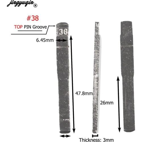 10PCS Remote Folding Flip Uncut Car Key Blade 38# HU101 Blade for Ford Focus Mondeo CMAX FIESTA GALAX Blank Replacement