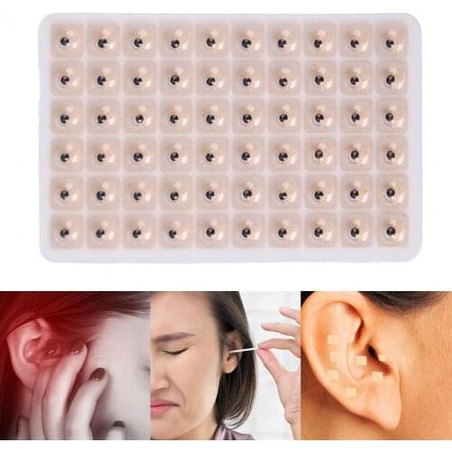 Relaxation Ears Stickers Auricular Ear Auriculotherapy Acupuncture Needle Ear Vaccaria Seeds Ear Massage Magnetic Beads Therapy