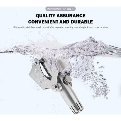 Practical Convenient Stainless Steel Manual Hair Trimmer for Shaving Nose Ear Hair Multi-functional Trimming Shaver