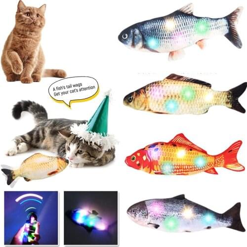 Fish Toy For Cat 28CM Electronic Cat Pets Toy USB Charging 3D Simulation Dog Pet Chewing Playing Biting Supplie