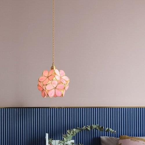 Modern Nordic Creative Petal Glass Chandelier Simple Home Decoration Living Room Ceiling Lamp E27 Indoor Lighting