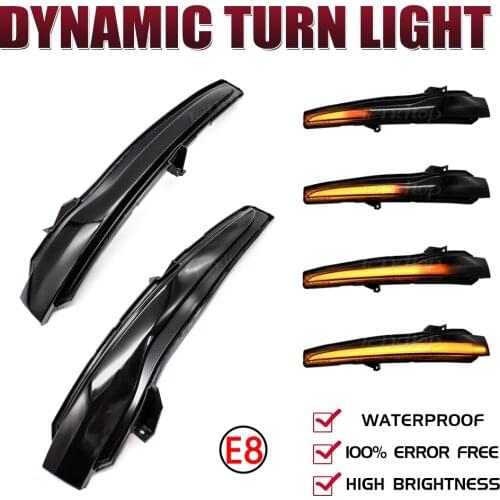 Dynamic Blinker LED Mirror For Mercedes Benz C E S GLC W205 X253 W213 W222 V Class W447 Blue and yellow turn signal Light