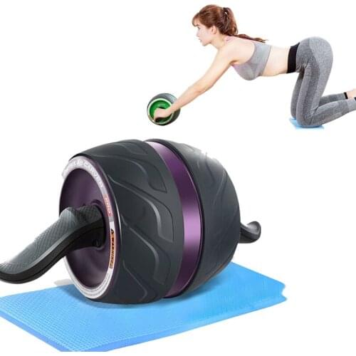 Fitness Abdominal Roller Automatic Rebound Ab Wheel Gym Household Workout Equipment Widen Silent Roller Body Shape Trainer