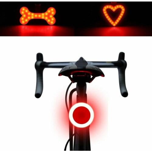 Bicycle LED tail light mountain bike USB chargeable safety warning night riding bicycle accessories taillight laser red light