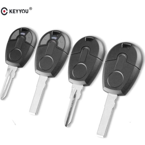 KEYYOU 50pcs Replacement Remote Key Shell Fob Blank Case For Fiat Positron EX300 Fob Car Auto Transponder Key SIP22/GT15R Blade