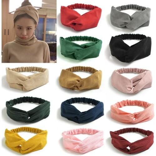 LIMARIO 2020 Women Solid Headband Turban Elastic Headwear Head Wrap Women Hair Accessories for Women Striped Hair Bands