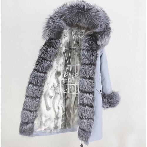 OFTBUY Waterproof X-long Parka Real Fur Coat Winter Jacket Women Natural Raccoon Fox Fur Hood Rabbit Liner Detachable Streetwear