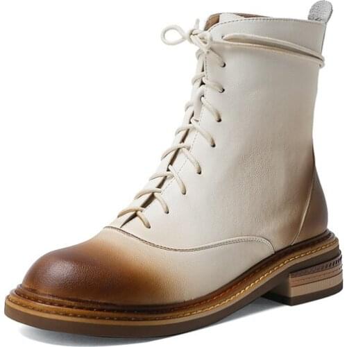 SKLFGXZY New women Riding boots Genuine leather Female boots black white cowhide Autumn winter Womens shoes Size 34-42