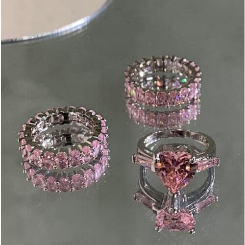 Elegant Lady Ring AAAAA Zircon 925 sterling silver Party Party Wedding band Rings for Women Engagement Jewelry Gift