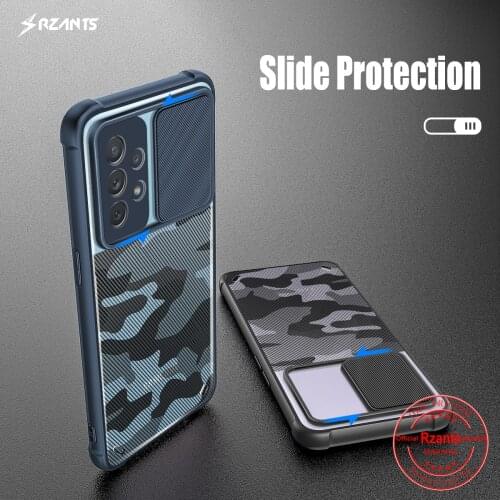 Rzants For Samsung Galaxy A52 A72 Galaxy A32 4G Galaxy A51 A71 Case Hard [Camouflage Lens] AirBag Conor Slim Clear Phone Cover