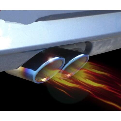 1 PAIR Stainless Steel Tail Throat Exhaust Pipe For Volkswagen Touran L 280 2016 2017 2018 CB047