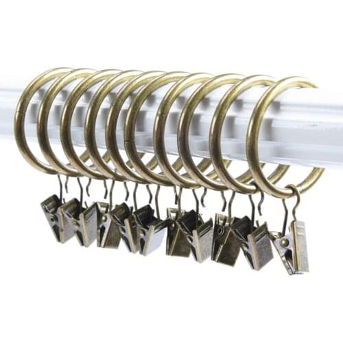10 Pcs High Quality Metal Curtain Clip Hook Hanging Ring Roman Ring Curtain Home Decoration Accessories