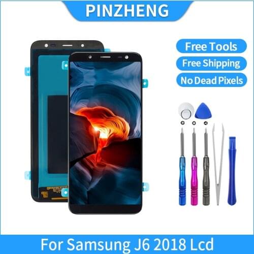 PINZHENG 100% Original OLED LCD For Samsung Galaxy J6 2018 J600F J600 LCD OLED Display Touch Screen Assembly Replacement Parts