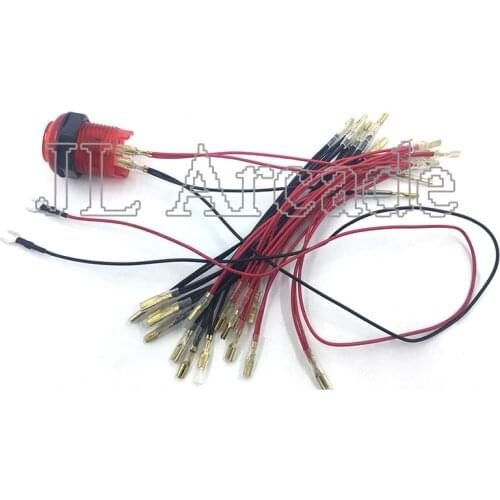 32P 5V 12V illuminated light bulb Cable with 6.3mm or 2.8mm quick Connect the power supply for Arcade joystick DIY /LED Button