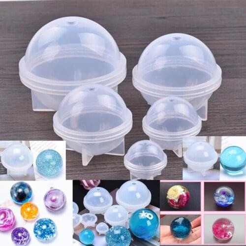 5 Sizes Silicone Round Ball Silicone Mold Resin Pendant Mold For Epoxy Resin 3D Jewelry Making DIY Craft Kitchen baking mold