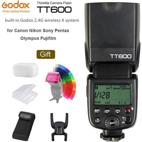 Godox TT600 2.4G Wireless GN60 Master/Slave Speedlite Camera Flash for Canon Nikon Sony Pentax Olympus Fuji Lumix