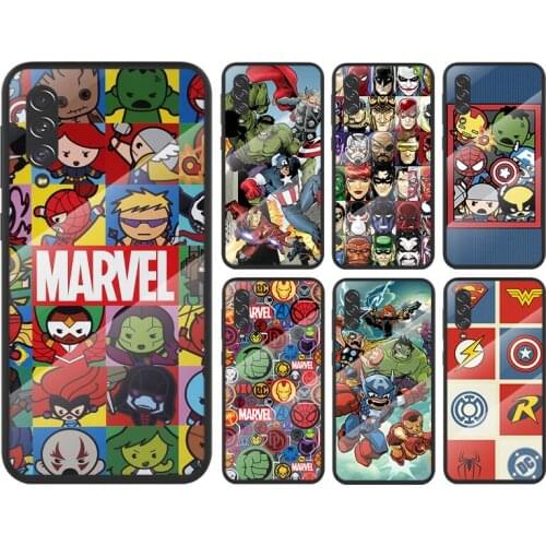 Marvel Anime Superhero For Samsung Galaxy A91 A81 A72 A71 A52 A51 A41 A31 A21S A11 A01 Tempered Glass Cover Phone Case
