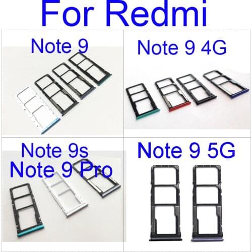 Sim Card Tray Holder For Xiaomi Redmi Note 9 M2003J15SC Note 9 4G M2010J19SC / Note 9 Pro Note 9s Sim Card Reader Adapter Socket
