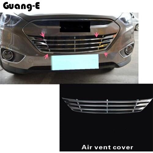 For Hyundai IX35 2010 2011 2012-2017 Car Protection Detector ABS Chrome Trim Racing Front Up Grid Grille Grill