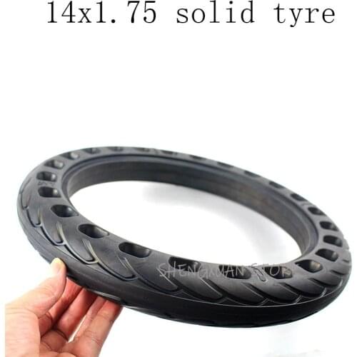 HOT SALE Good quality 14 inch lithium tram bicycle tyre 14x1.75 bicycle electric bicycle explosion-proof solid tire